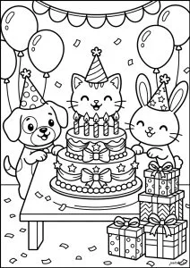 动物庆祝生日