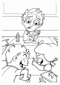 巨型肉丸风暴儿童填色图打印版