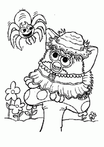 儿童Furby涂色画