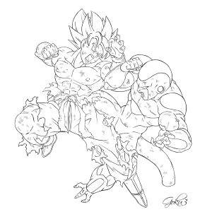 适合儿童的 龙珠 着色页下载
