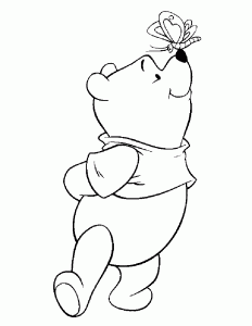 子供向けのクマのプーさんの塗り絵