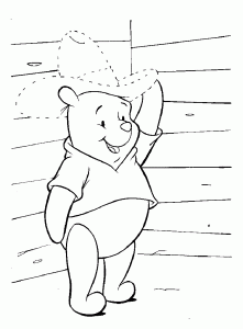 ウィニーと帽子を描く