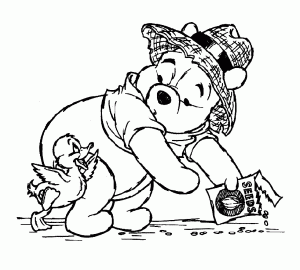 くまのプーさんのぬりえをダウンロード