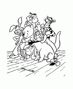 無料のくまのプーさんぬりえ