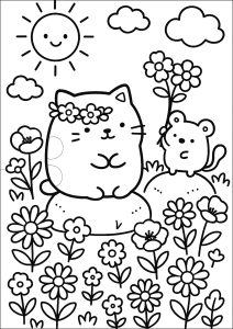 花畑の中の人物
