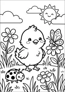 庭での午後