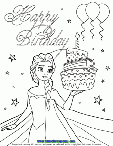 雪の女王ぬりえ 誕生日