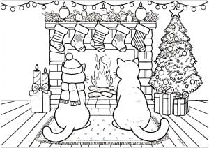 简单好玩的 クリスマス 儿童着色页