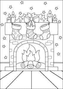 無料ダウンロードできるクリスマスのぬりえ