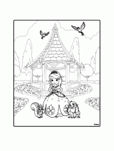 プリンセス・ソフィア（ディズニー）の塗り絵画像をダウンロード