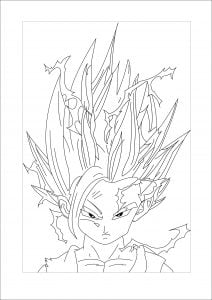 超サイヤ人孫悟飯の超塗り絵！