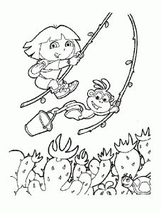 ドーラといっしょに大冒険 塗り絵ダウンロード