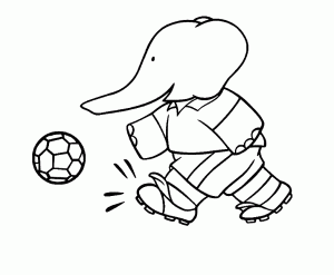 ババールの塗り絵をダウンロード