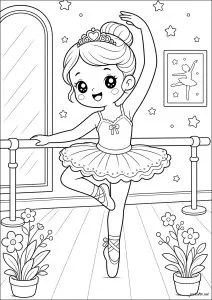 小さいスタジオの星のバレリーナ
