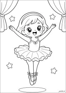小さな星のバレリーナが舞台に立つ