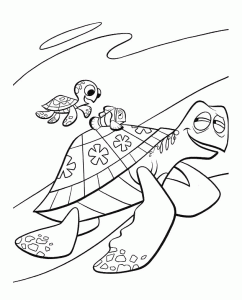 ニモの世界の塗り絵、子供向け