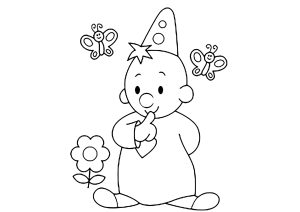 ブンバはきれいな花で、蝶々に囲まれています