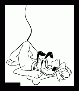 子供向けプルートの塗り絵