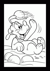 無料で印刷して塗れるプルートの絵