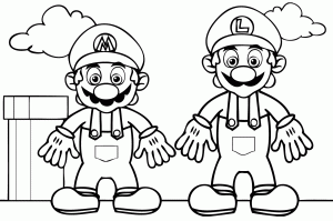 マリオブラザーズの塗り絵7
