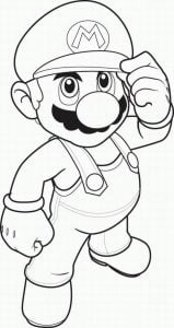 简单的 マリオブラザーズ 着色页打印