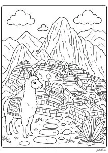 モニュメントのぬりえ（印刷用）