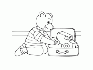 くまのくまちゃんのぬりえをダウンロード