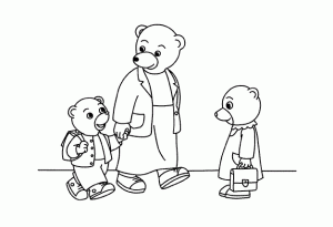 くまのくまちゃんのぬりえをダウンロード