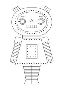 免费下载 ロボット 着色页，适合儿童