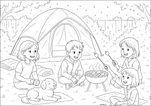 夏のぬりえ（印刷用）