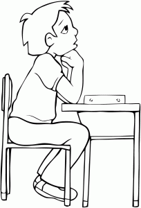 子供のための新学期の塗り絵