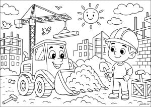 陽気な工事現場