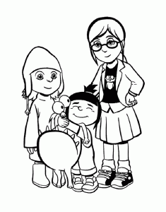 無料でダウンロードして塗れる、ミニオンのイラスト