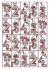 简单的 数字 着色页下载