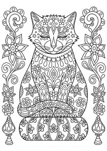 儿童最爱的 猫 着色页，适合打印