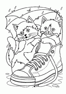 バスケットの中の子猫