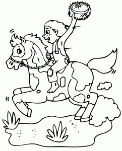 シンプルな馬の塗り絵