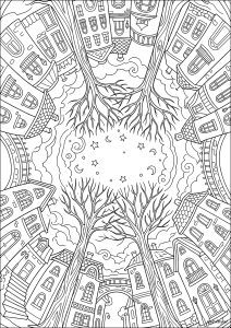 星空下的魔法街道