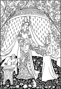 独角兽女士为了我唯一的愿望（挂毯，法国，约 1500 年）