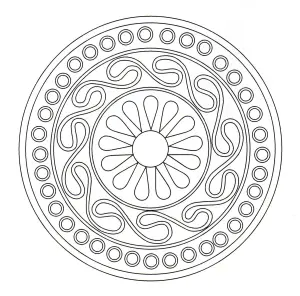 详细的 凯尔特艺术 着色表打印