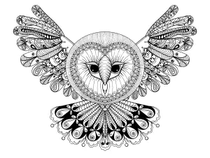 复杂的 动物 成人着色表下载