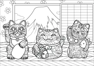日本富士山前的 