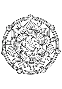原创 曼陀罗 着色页打印和下载