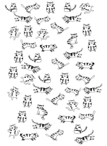 猫 着色页打印