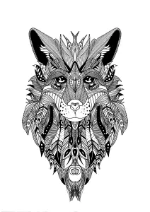 独特的 禅绕画 着色页，免费打印和下载