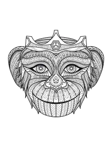 免费 非洲 着色页，适合儿童和成人