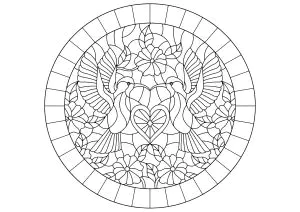 详细的 鸟类 着色表打印