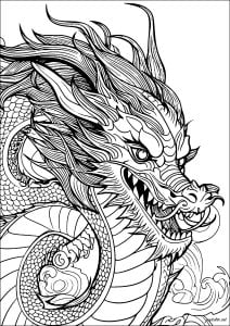 威风凛凛的龙，细节精致