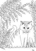 印刷用の動物のぬりえイラスト