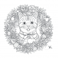 動物の子ども向けぬりえイラスト